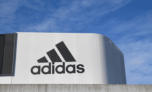 All Adidas stores feature their three slash logos.