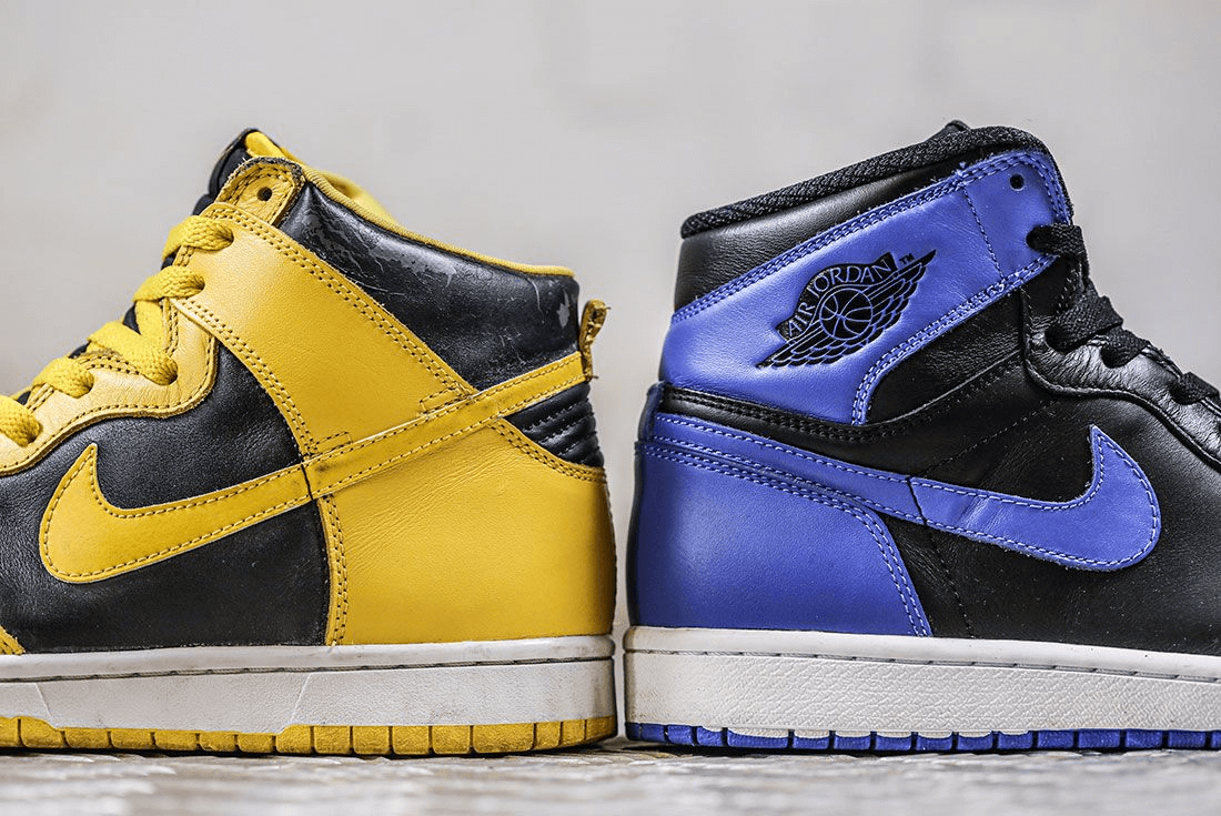 Compare Nike Dunks vs Jordan 1 to select the winner. 