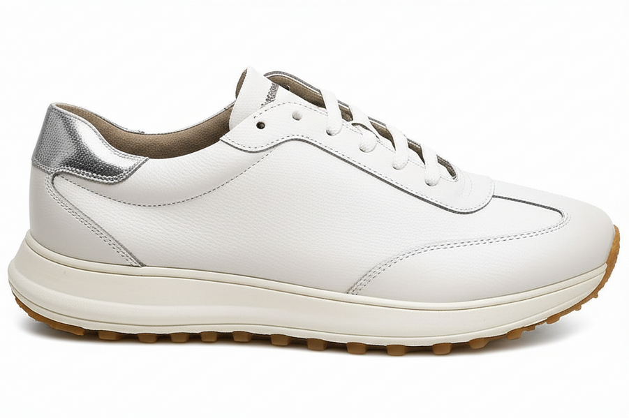 Luxury women's walking sneakers with premium leather and ergonomic sole