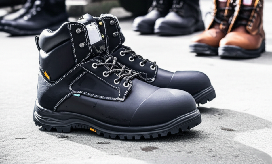 Various styles of construction safety shoes suitable for different environments